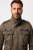 JP1880 Field Jacket with Badges Vintage Look TALL Moss Green - TALL geci - Jachete TALL pentru bărbați înalți