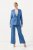 Ulla Popken 826163 Pantaloni de costum largi Albastru denim - Pantaloni din material textil - Pantaloni evazați marimi mari