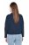 Ulla Popken 827116 Bolero cu guler înalt din amestec de in Bleumarin - Bolerouri - 