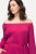 Ulla Popken 827740 Rochie din jerseu cu mânecă 3/4 Roz - Rochii midi - Rochii midi la marimi mari