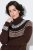 Ulla Popken 832670 Rochie tricotată imprimată cu guler înalt Multicolor - Rochii - Rochii pentru toate mărimile