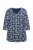 Ulla Popken Snowflake Print 3/4 Sleeve A-Line Tee Navy - Tricouri imprimate pentru femei - 