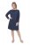 Ulla Popken 834371 Rochie hanorac în dungi Bleumarin - Rochii din molton - 