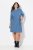Ulla Popken 834536 Rochie hanorac cu glugă Albastru denim - Rochii din molton - 