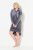 Ulla Popken 834550 Rochie cu mânecă lungă și glugă Antracit - Rochii din molton - 