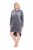 Ulla Popken 834550 Rochie cu mânecă lungă și glugă Antracit - Rochii din molton - 