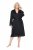 Ulla Popken 834837 Halat kimono cu dantelă Neagră - Halate - 
