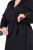 Ulla Popken 834837 Halat kimono cu dantelă Neagră - Halate - 