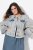 Ulla Popken 835486 Geacă de blugi cu mâneci largi Albastru denim - Geci - Jachete de damă marimi mari