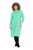 Ulla Popken 835720 Rochie tricotată în formă de A cu mânecă 3/4 Petrol - Rochii tricotate - 