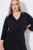 Ulla Popken 836514 Rochie midi cu mânecă 3/4 Neagră - Rochii midi - Rochii midi la marimi mari