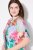 Ulla Popken 836746 Rochie midi cu flori și volane Albastru deschis - Rochii midi - Rochii midi la marimi mari