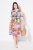 Ulla Popken 836746 Rochie midi cu flori și volane Albastru deschis - Rochii midi - Rochii midi la marimi mari