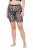 Ulla Popken 836803 Pantaloni scurți anti-frecare cu flori Neagră - Pantaloni scurți anti-frecare - 