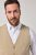 JP1880 New York Flexnamic Vestă din jerseu Bej - Costume - Costume Bărbați mărimi mari