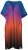 Ulla Popken 837090 Rochie Albastru regal - Caftane - 