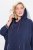 Ulla Popken 837190 Poncho de casă cu glugă Mov închis - Pijamale/Haine de casă - 