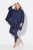 Ulla Popken 837190 Poncho de casă cu glugă Mov închis - Pijamale/Haine de casă - 