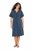 Ulla Popken 837403 Rochie din jerseu cu mânecă scurtă Bleumarin - Rochii din jerseu - 