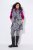Ulla Popken 838435 Vestă lungă matlasată cu imprimeu Neagră - Veste - 