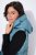 Ulla Popken 838435 Vestă lungă matlasată cu imprimeu Verde-gri - Veste - 