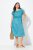 Ulla Popken 838483 Rochie cu imprimeu animal Turcoaz - Rochii de vară - Rochii de vară marimi mari