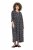 Ulla Popken 839518 Rochie cu imprimeu animal și mânecă 3/4 Antracit - Rochii maxi - Rochii maxi marimi mari