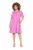 Ulla Popken 840115 Rochie din jerseu cu mânecă scurtă Roz - Rochii din jerseu - 