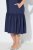 Ulla Popken 840367 Rochie midi cu mânecă scurtă și decolteu în V Bleumarin - Rochii midi - Rochii midi la marimi mari
