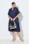 Ulla Popken 840367 Rochie midi cu mânecă scurtă și decolteu în V Bleumarin - Rochii midi - Rochii midi la marimi mari