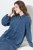 Ulla Popken 840972 Rochie hanorac cu volane Indigo - Rochii din molton - 