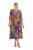Ulla Popken 841034 Rochie imprimată cu mânecă 3/4 Bleumarin - Rochii maxi - Rochii maxi marimi mari