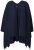 Ulla Popken 841117 Poncho tricotat oversize cu strasuri Bleumarin - Ponchouri și pelerine - 