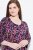 Ulla Popken 841219 Rochie maxi cu flori Mov închis - Rochii maxi - Rochii maxi marimi mari