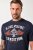 JP1880 T-Shirt Short Sleeve Chest Print Navy - Tricouri - Tricouri Bărbați Mărimi Mari