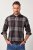 JP1880 Shirt Flannel Long Sleeve Dark Brown - Cămăși - Cămăși Bărbați Mărimi Mari