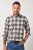JP1880 Checked Flannel Shirt Long Sleeve Dark Dusty Pink - Cămăși - Cămăși Bărbați Mărimi Mari