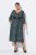 Ulla Popken 841839 Rochie din jerseu cu imprimeu animal și mânecă 3/4 Verde închis - Rochii midi - Rochii midi la marimi mari