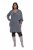 Ulla Popken 841941 Rochie tricotată cu mânecă lungă Gri melanj - Rochii tricotate - 