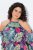 Ulla Popken 842471 Rochie midi imprimată Bleumarin - Rochii midi - Rochii midi la marimi mari