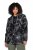 Ulla Popken 842758 Geacă din polar cu flori și glugă Neagră - Haine fleece - 
