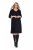 Ulla Popken 843326 Rochie hanorac cu mânecă 3/4 Neagră - Rochii din molton - 