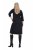 Ulla Popken 843326 Rochie hanorac cu mânecă 3/4 Neagră - Rochii din molton - 