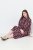 Ulla Popken 843358 Rochie hanorac imprimată Prună - Rochii din molton - 