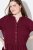 Ulla Popken 843383 Rochie din catifea reiată cu mânecă 3/4 Roșu vin - Rochii maxi - Rochii maxi marimi mari