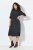 Ulla Popken 843592 Rochie cu mânecă lungă Antracit - Rochii tricotate - 