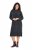 Ulla Popken 843592 Rochie cu mânecă lungă Antracit - Rochii tricotate - 