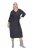 Ulla Popken 843595 Rochie petrecută cu mânecă 3/4 Gri melanj - Rochii midi - Rochii midi la marimi mari