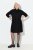Ulla Popken 844233 Rochie tricotată cu mânecă lungă Neagră - Rochii tricotate - 
