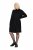 Ulla Popken 844233 Rochie tricotată cu mânecă lungă Neagră - Rochii tricotate - 